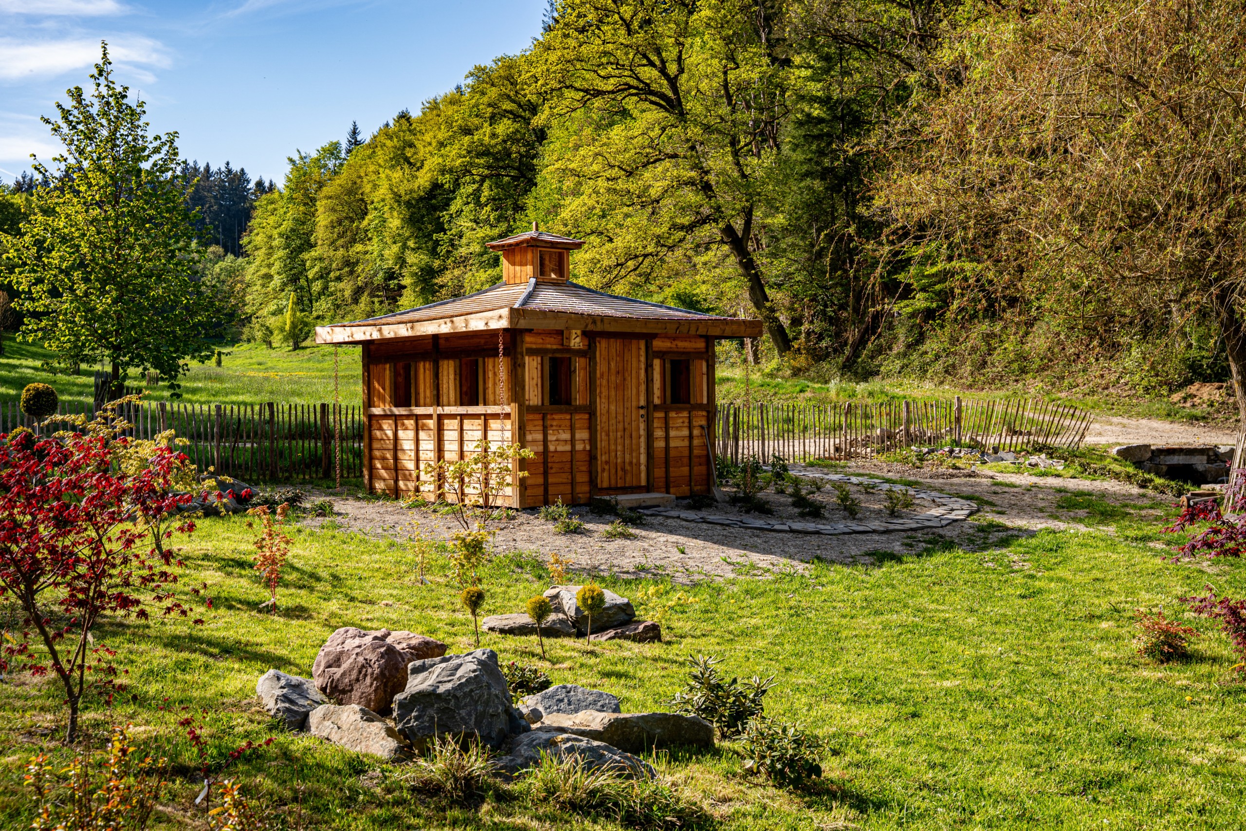 Pavillon japonais construction bois