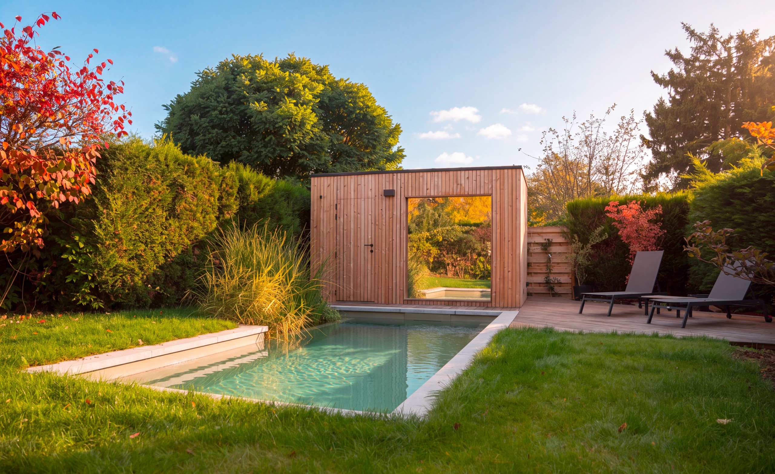 Sauna sur mesure bois jardin